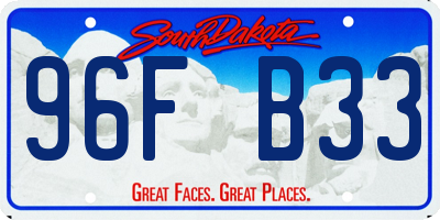 SD license plate 96FB33