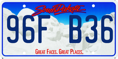 SD license plate 96FB36