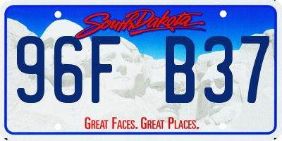 SD license plate 96FB37