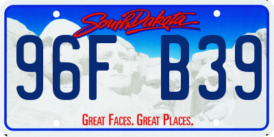 SD license plate 96FB39