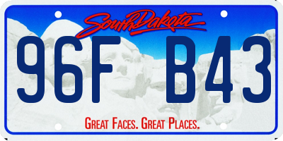 SD license plate 96FB43