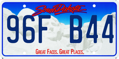 SD license plate 96FB44
