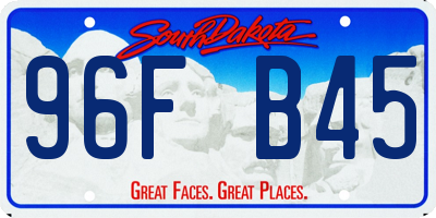 SD license plate 96FB45