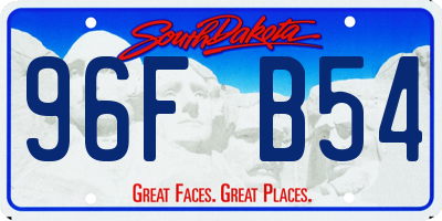 SD license plate 96FB54