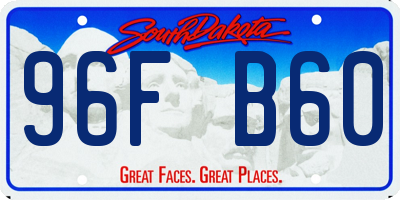 SD license plate 96FB60