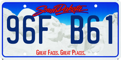 SD license plate 96FB61