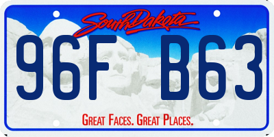 SD license plate 96FB63
