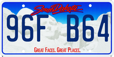 SD license plate 96FB64