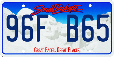 SD license plate 96FB65