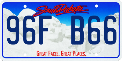 SD license plate 96FB66