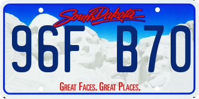 SD license plate 96FB70