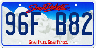 SD license plate 96FB82