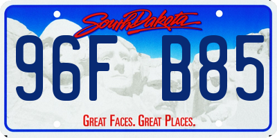SD license plate 96FB85