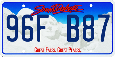 SD license plate 96FB87