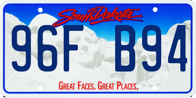 SD license plate 96FB94
