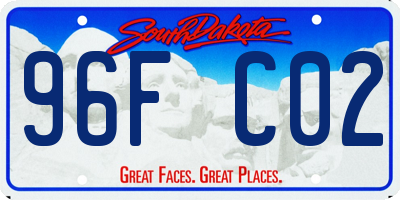 SD license plate 96FC02