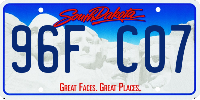SD license plate 96FC07
