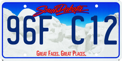 SD license plate 96FC12