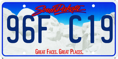 SD license plate 96FC19
