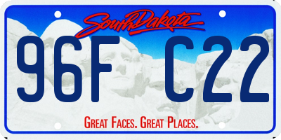 SD license plate 96FC22