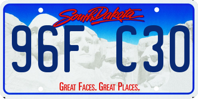 SD license plate 96FC30