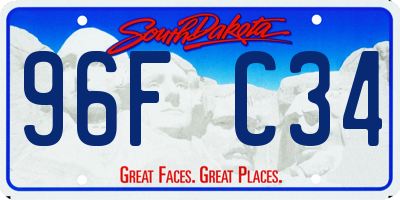 SD license plate 96FC34