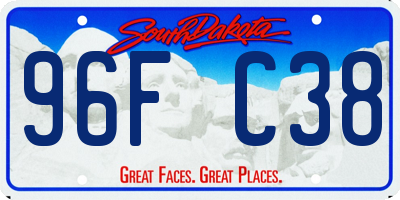 SD license plate 96FC38