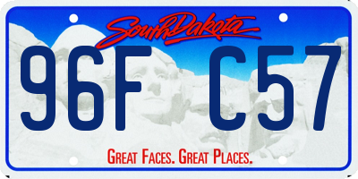 SD license plate 96FC57