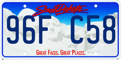 SD license plate 96FC58