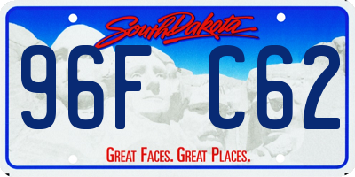 SD license plate 96FC62