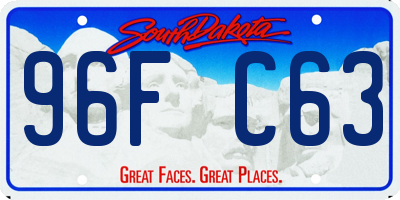 SD license plate 96FC63