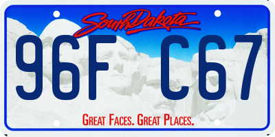 SD license plate 96FC67
