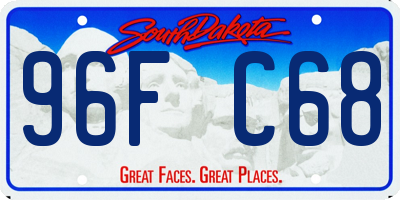 SD license plate 96FC68