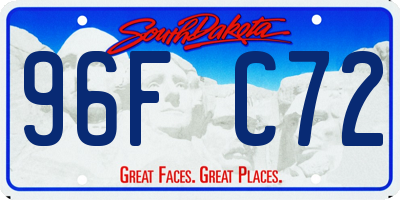 SD license plate 96FC72