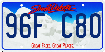 SD license plate 96FC80