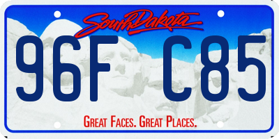 SD license plate 96FC85