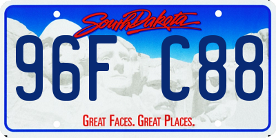 SD license plate 96FC88