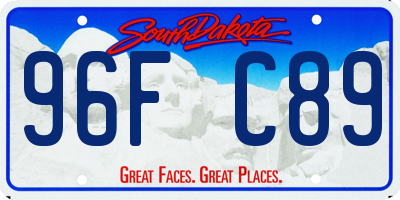 SD license plate 96FC89