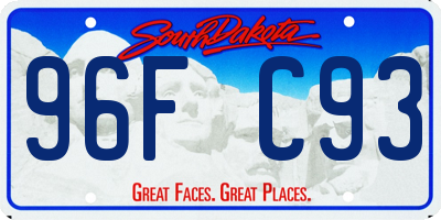 SD license plate 96FC93