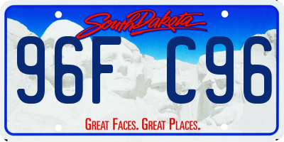 SD license plate 96FC96