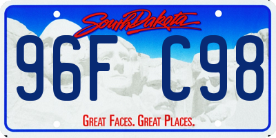 SD license plate 96FC98