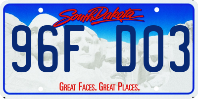 SD license plate 96FD03