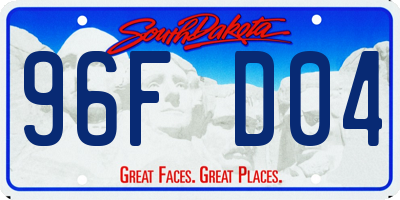 SD license plate 96FD04