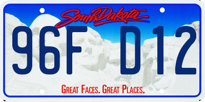 SD license plate 96FD12