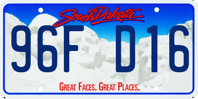 SD license plate 96FD16