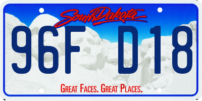SD license plate 96FD18