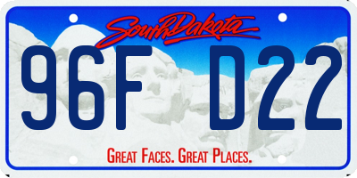 SD license plate 96FD22