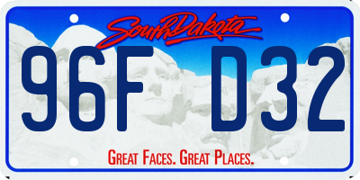 SD license plate 96FD32