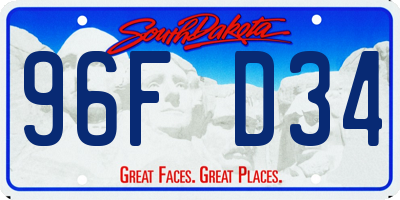 SD license plate 96FD34