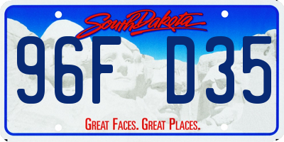 SD license plate 96FD35